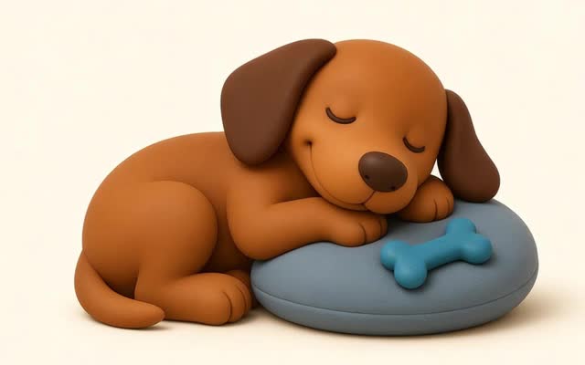 The Doggy Needs dog asleep